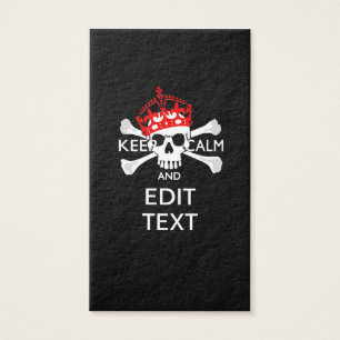 Personalize this Text Keep Calm Crossbones Skull