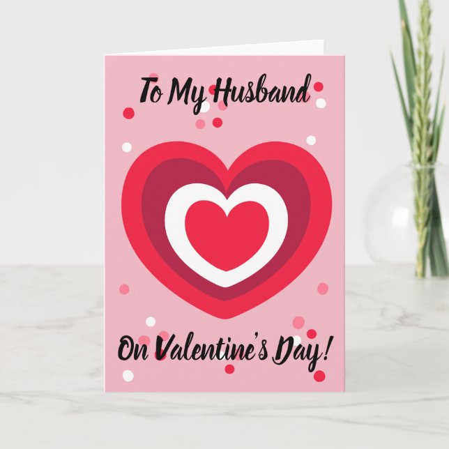 Personalize This To My Husband on Valentine's Day Holiday Card (Front)