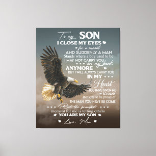 Personalize To My Son From Love Mom Gifts Canvas Print