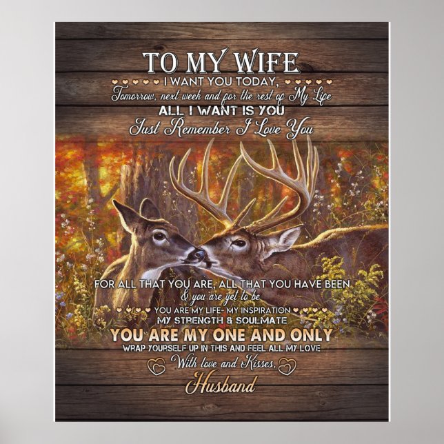Personalize To My Wife From Husband Lovely Gifts Poster (Front)
