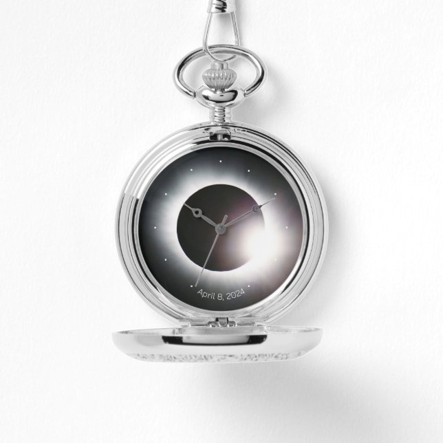 Personalize Total Solar Eclipse 2024 pocket  Watch (Front)