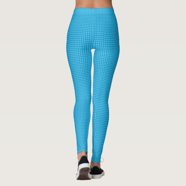 Personalize Trendy Modern Elegant Blue Template Leggings (Back)
