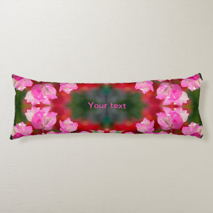 Personalize Tropical flower Pink Bougainvillea Body Pillow