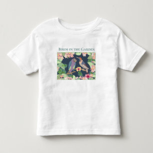 Personalize Tropical Flowers Birds in the Garden Toddler T-shirt