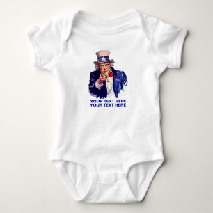 Personalize Uncle Sam Baby Bodysuit