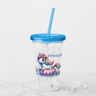 Personalize Unicorn  Acrylic Tumbler