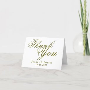 Personalize Unique Blank Wedding Thank You Card