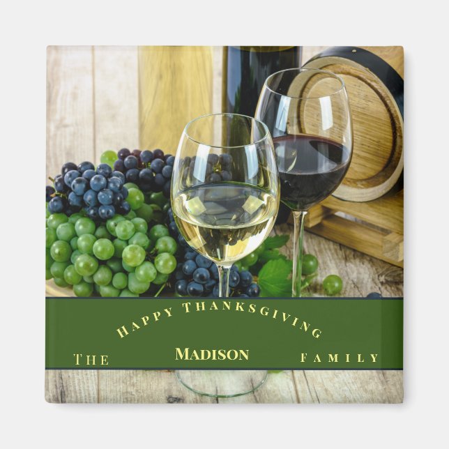 Personalize Unique Thanksgiving Magnet (Front)