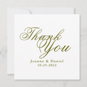 Personalize Unique Wedding Thank You Card