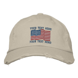 Personalize USA Stars 'n Stripes Embroidered Cap
