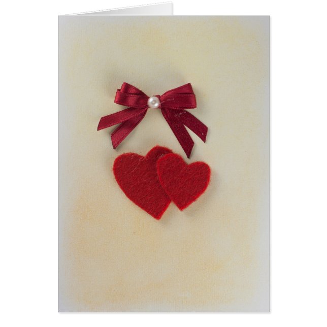 Personalize Valentine's red heart and bow (Front)