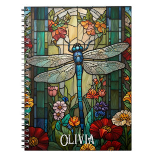 Personalize Vintage art nouveau boho dragonfly Notebook
