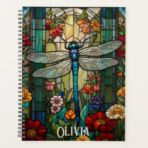 Personalize Vintage art nouveau boho dragonfly  Planner