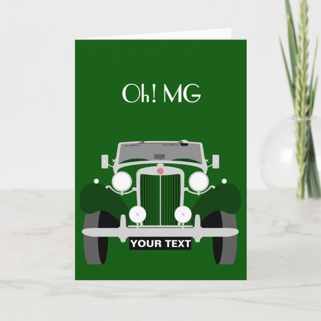 Personalize Vintage Classic British Sports car Card (Front)