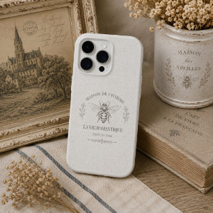 Personalize Vintage Ivory French Country aesthetic iPhone 15 Pro Case
