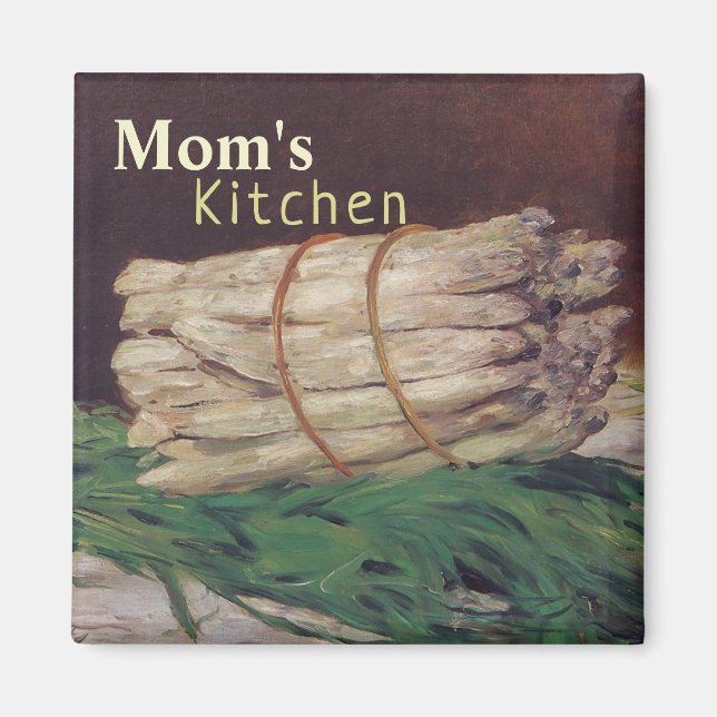 Personalize Vintage Manet Bunch of Asparagus Magnet (Front)