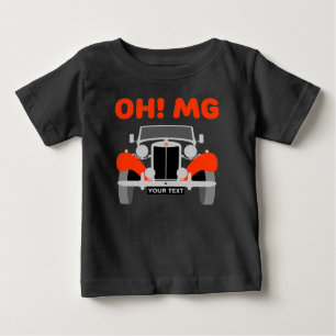 PERSONALIZE VINTAGE MG TD SPORTS CAR BABY T-Shirt