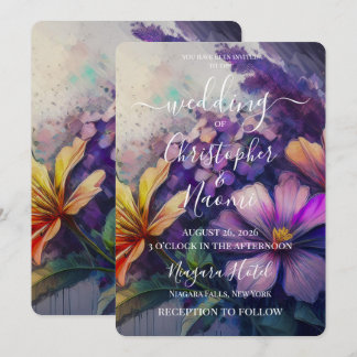 PERSONALIZE: Vintage Painted Flowers Invitation