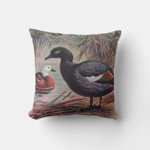 Personalize Vintage Paradise Shelduck Throw Pillow