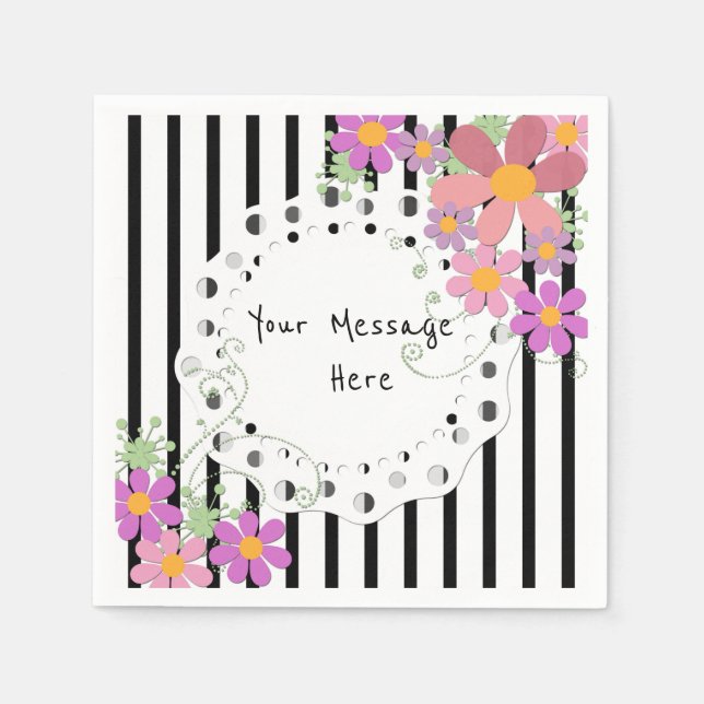 Personalize , vintage , retro napkin (Front)