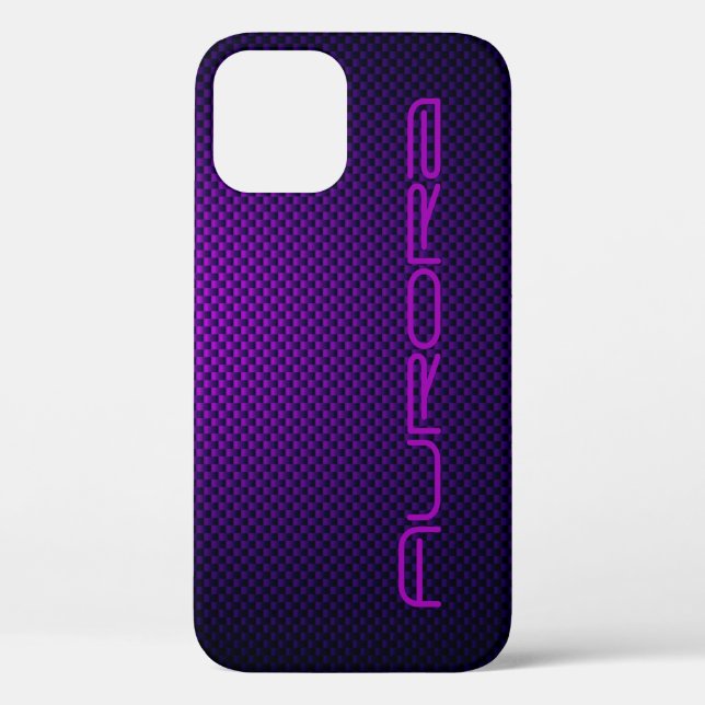 Personalize Violet carbon fibre patterned Case-Mate iPhone Case (Back)