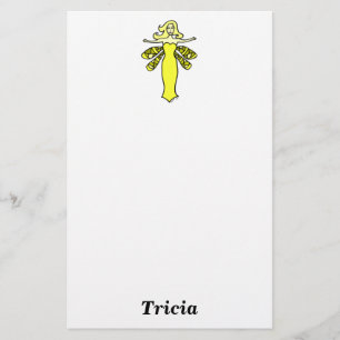 Personalize w/any name Yellow Fairy Stationery