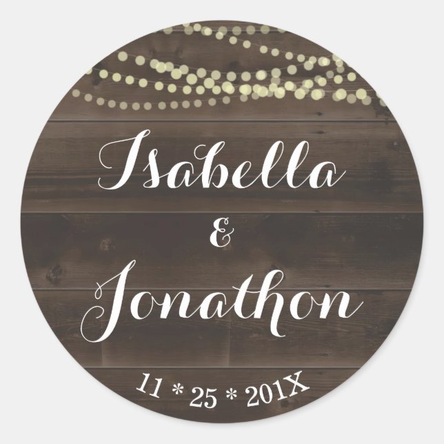 Personalize w Couple's Names - Rustic Wedding Seal (Front)