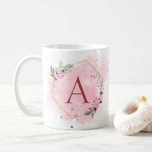 Personalize Watercolor Initial Mug