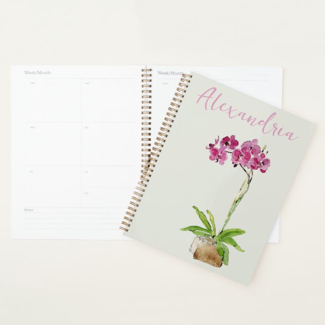 Personalize Watercolour Moth Orchard Planner (Display)