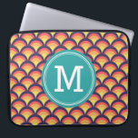 Personalize Waves Geometric Monogram Laptop Sleeve<br><div class="desc">This stylish monogrammed laptop sleeve features a unique multi-colour waves geometric pattern. Personalize it by replacing the placeholder text. For more options such as to change the font and it's size click the "Customize it" button. *Please note that the Zazzle Watermark that appears in the zoom preview will NOT appear...</div>