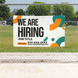 Personalize We Are Hiring Job Title Contact Info Banner