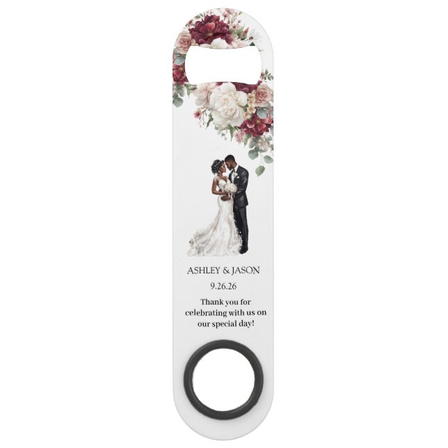 Personalize Wedding Favour Bottle Opener Bar Key (Front)