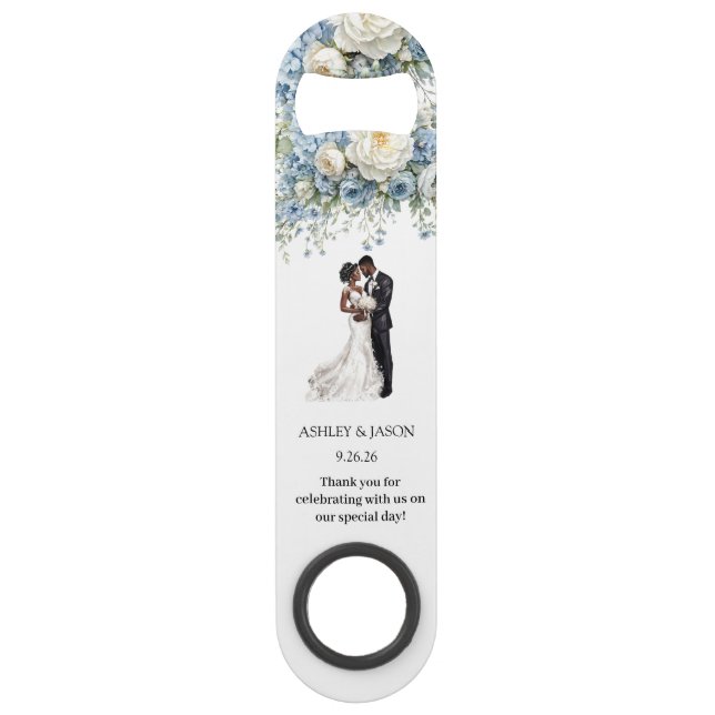 Personalize Wedding Favour Bottle Opener Bar Key (Front)