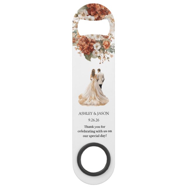 Personalize Wedding Favour Bottle Opener Bar Key (Front)