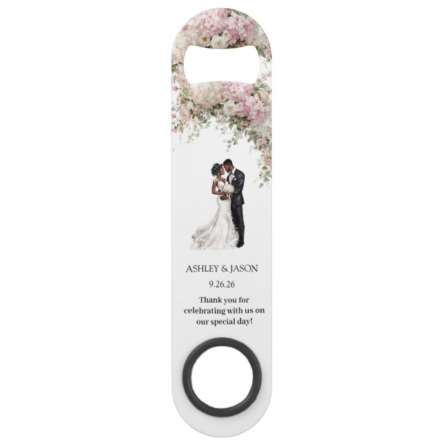 Personalize Wedding Favour Bottle Opener Bar Key (Front)