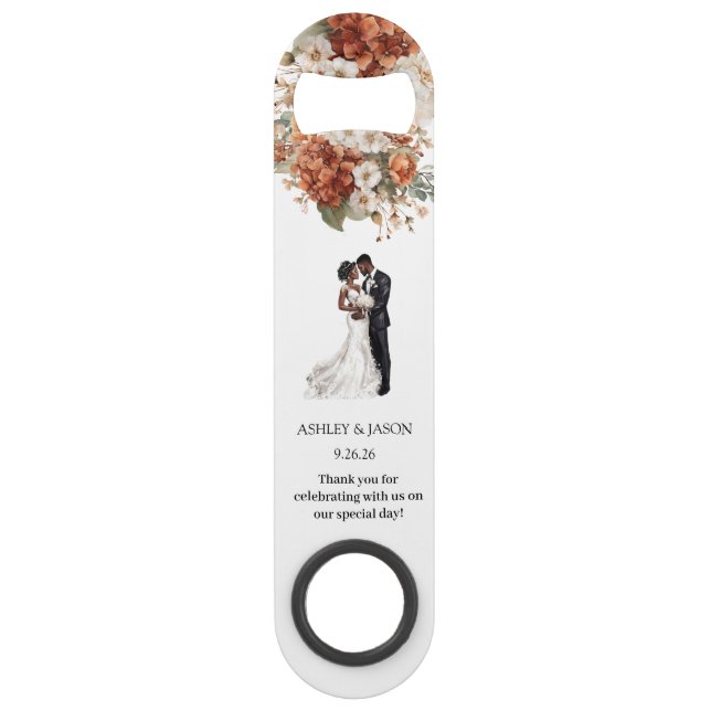 Personalize Wedding Favour Bottle Opener Bar Key (Front)
