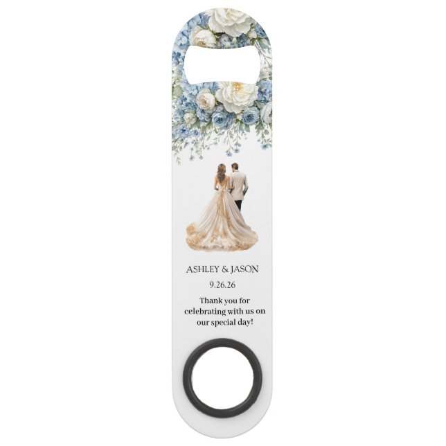 Personalize Wedding Favour Bottle Opener Bar Key (Front)