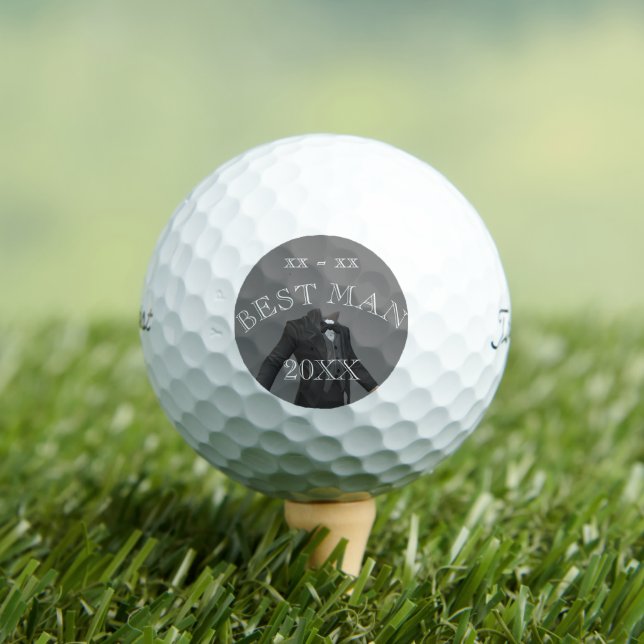 Personalize Wedding Gift Best Man Golf ball (Insitu Tee)
