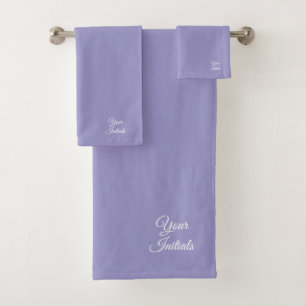 Personalize Wedding Housewarming Gift Lavender Bath Towel Set