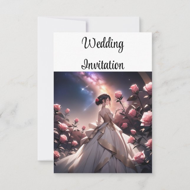 Personalize Wedding Invitation Elegant Custom (Front)
