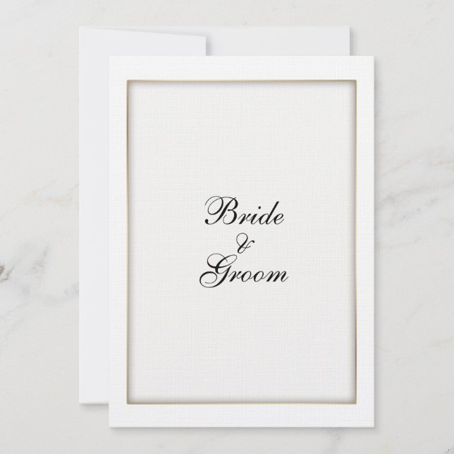 Personalize wedding invitation metallic (Front)