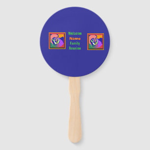 Personalize Welcome Family Reunion Contemporary Hand Fan