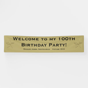 Personalize: Welcome to my 100th Birthday Party Banner