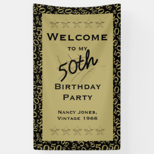 Personalize: Welcome to my 50th Birthday Party Banner