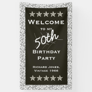 Personalize: Welcome to my 50th Birthday Party Banner