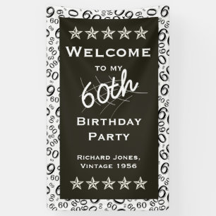 Personalize: Welcome to my 60th Birthday Party Banner