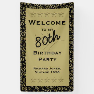 Personalize: Welcome to my 80th Birthday Party Banner