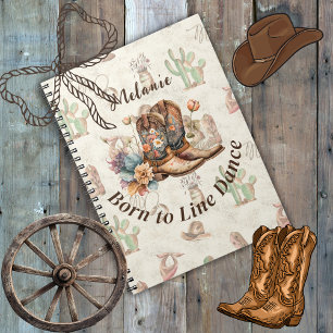 Personalize Western Boho Line Dancing Notebook