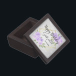 Personalize - White Glitter & Lavender Floral Gift Box<br><div class="desc">Personalize Gift Box featured with pretty purple lavender watercolor flowers on a white glittery background ready for you to personalize. ✔NOTE: ONLY CHANGE THE TEMPLATE AREAS NEEDED! 😀 If needed, you can remove the text and start fresh adding whatever text and font you like. 📌If you need further customization, please...</div>