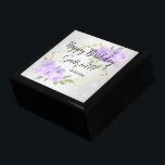 Personalize - White Glitter & Lavender Floral Gift Box<br><div class="desc">Personalize Gift Box featured with pretty purple lavender watercolor flowers on a white glittery background ready for you to personalize. This design can be used for other occasions such as Mother's Day, a Graduation, Grandmother Day, Wedding, Anniversary, etc... by simply changing the text. ✔NOTE: ONLY CHANGE THE TEMPLATE AREAS NEEDED!...</div>